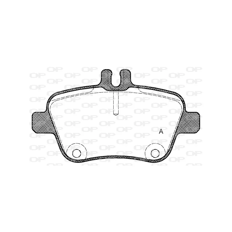Jeu de 4 plaquettes de frein arrière OPEN PARTS BPA1477.00