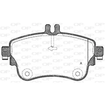 Jeu de 4 plaquettes de frein avant OPEN PARTS BPA1487.08