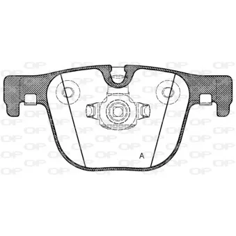 Jeu de 4 plaquettes de frein arrière OPEN PARTS