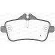 Jeu de 4 plaquettes de frein arrière OPEN PARTS BPA1503.00 - Visuel 1
