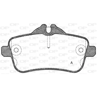 Jeu de 4 plaquettes de frein arrière OPEN PARTS BPA1503.00