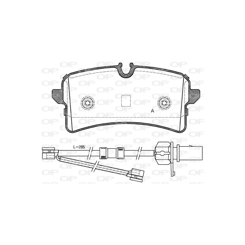 Jeu de 4 plaquettes de frein arrière OPEN PARTS BPA1505.02