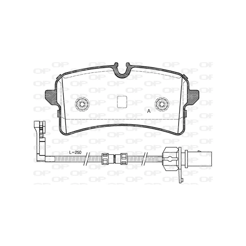 Jeu de 4 plaquettes de frein arrière OPEN PARTS BPA1505.12
