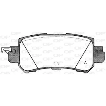 Jeu de 4 plaquettes de frein arrière OPEN PARTS BPA1507.00