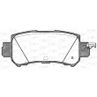 Jeu de 4 plaquettes de frein arrière OPEN PARTS BPA1507.00 - Visuel 2