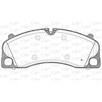 Jeu de 4 plaquettes de frein avant OPEN PARTS BPA1509.00