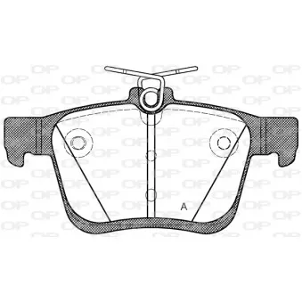 Jeu de 4 plaquettes de frein arrière OPEN PARTS BPA1516.00