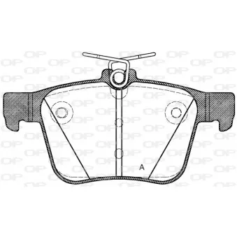 Jeu de 4 plaquettes de frein arrière OPEN PARTS BPA1516.10