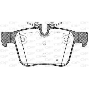 Jeu de 4 plaquettes de frein arrière OPEN PARTS BPA1516.40