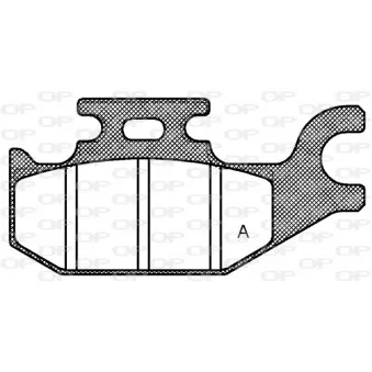Jeu de 4 plaquettes de frein avant OPEN PARTS BPA1519.00