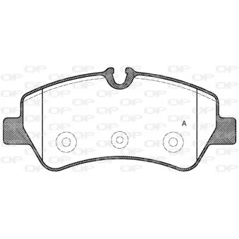 Jeu de 4 plaquettes de frein arrière OPEN PARTS BPA1521.00