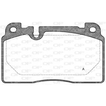 Jeu de 4 plaquettes de frein avant OPEN PARTS BPA1527.00