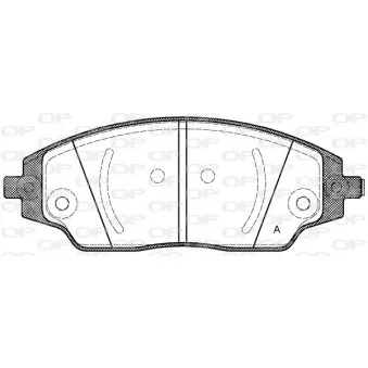 Jeu de 4 plaquettes de frein avant OPEN PARTS BPA1537.02