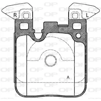 Jeu de 4 plaquettes de frein arrière OPEN PARTS