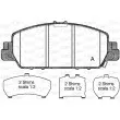 Jeu de 4 plaquettes de frein avant OPEN PARTS BPA1548.02 - Visuel 1