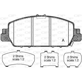Jeu de 4 plaquettes de frein avant OPEN PARTS BPA1548.02