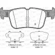 Jeu de 4 plaquettes de frein arrière OPEN PARTS BPA1551.12 - Visuel 2