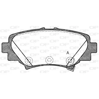 Jeu de 4 plaquettes de frein arrière OPEN PARTS BPA1570.02