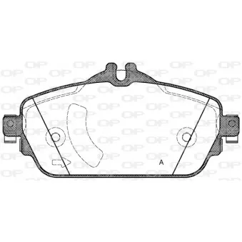 Jeu de 4 plaquettes de frein avant OPEN PARTS BPA1592.08