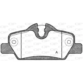 Jeu de 4 plaquettes de frein arrière OPEN PARTS BPA1600.00