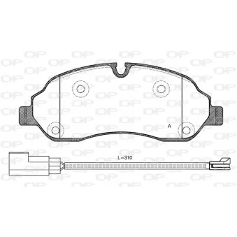 Jeu de 4 plaquettes de frein avant OPEN PARTS BPA1602.02