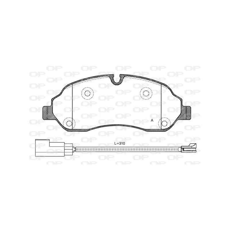 Jeu de 4 plaquettes de frein avant OPEN PARTS BPA1602.02