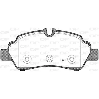 Jeu de 4 plaquettes de frein arrière OPEN PARTS BPA1605.00