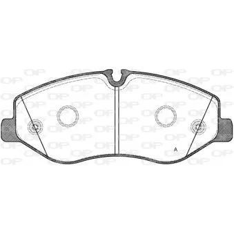 Jeu de 4 plaquettes de frein avant OPEN PARTS BPA1623.00
