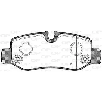 Jeu de 4 plaquettes de frein arrière OPEN PARTS