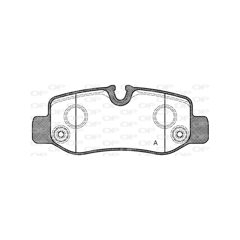 Jeu de 4 plaquettes de frein arrière OPEN PARTS BPA1624.00