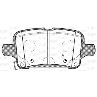 Jeu de 4 plaquettes de frein arrière OPEN PARTS