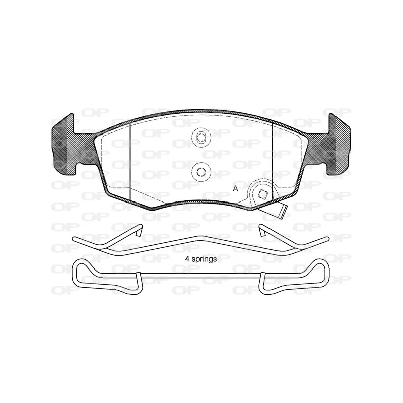Jeu de 4 plaquettes de frein avant OPEN PARTS BPA1634.02