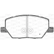 Jeu de 4 plaquettes de frein avant OPEN PARTS BPA1640.02 - Visuel 2