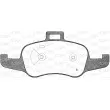 Jeu de 4 plaquettes de frein avant OPEN PARTS BPA1653.00 - Visuel 1