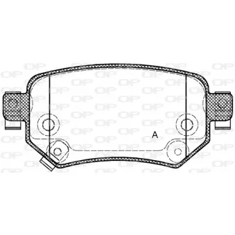Jeu de 4 plaquettes de frein arrière OPEN PARTS BPA1682.02
