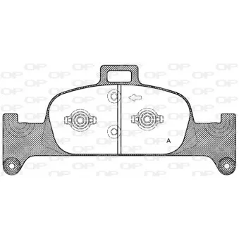 Jeu de 4 plaquettes de frein avant OPEN PARTS BPA1691.00