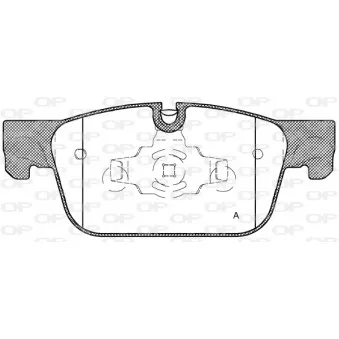 Jeu de 4 plaquettes de frein avant OPEN PARTS BPA1692.10
