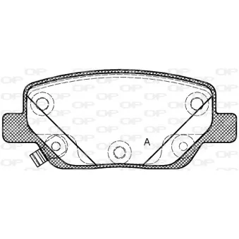 Jeu de 4 plaquettes de frein arrière OPEN PARTS