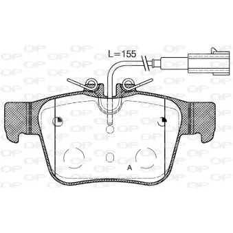 Jeu de 4 plaquettes de frein arrière OPEN PARTS BPA1722.02
