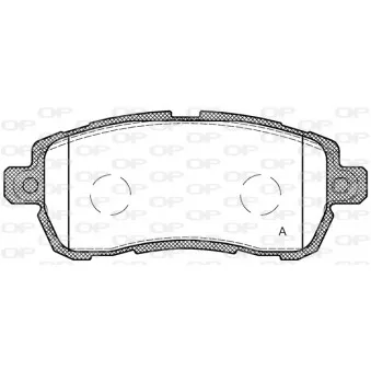 Jeu de 4 plaquettes de frein avant OPEN PARTS BPA1728.00