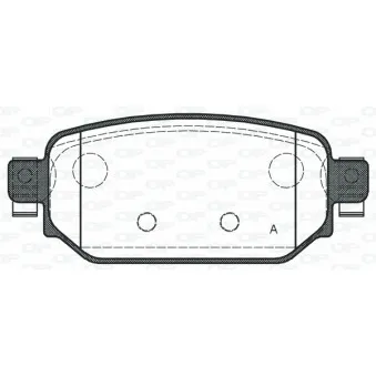 Jeu de 4 plaquettes de frein arrière OPEN PARTS