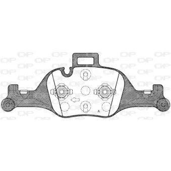 Jeu de 4 plaquettes de frein avant OPEN PARTS BPA1740.00