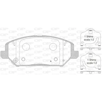 Jeu de 4 plaquettes de frein avant OPEN PARTS BPA1783.02