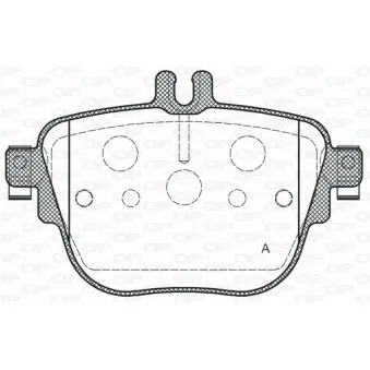 Jeu de 4 plaquettes de frein arrière OPEN PARTS BPA1792.00
