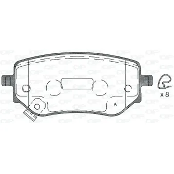 Jeu de 4 plaquettes de frein arrière OPEN PARTS BPA1802.02