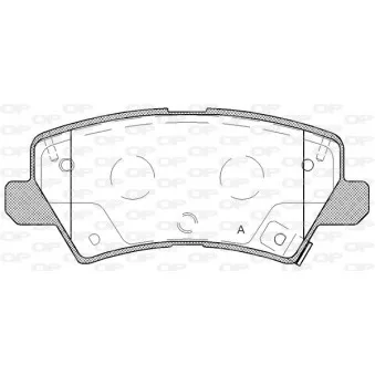 Jeu de 4 plaquettes de frein arrière OPEN PARTS BPA1804.02