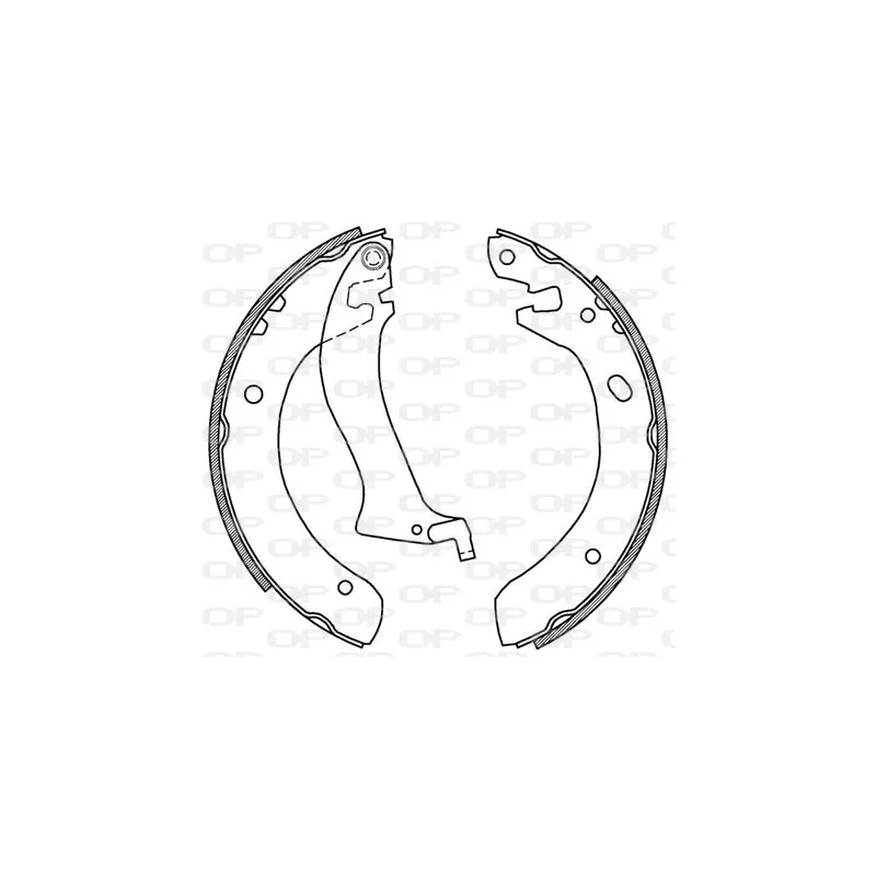 Jeu de mâchoires de frein OPEN PARTS BSA2016.00