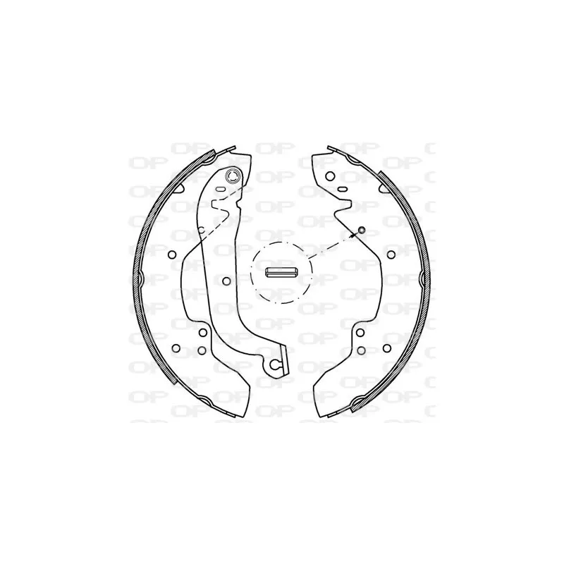 Jeu de mâchoires de frein OPEN PARTS BSA2020.00