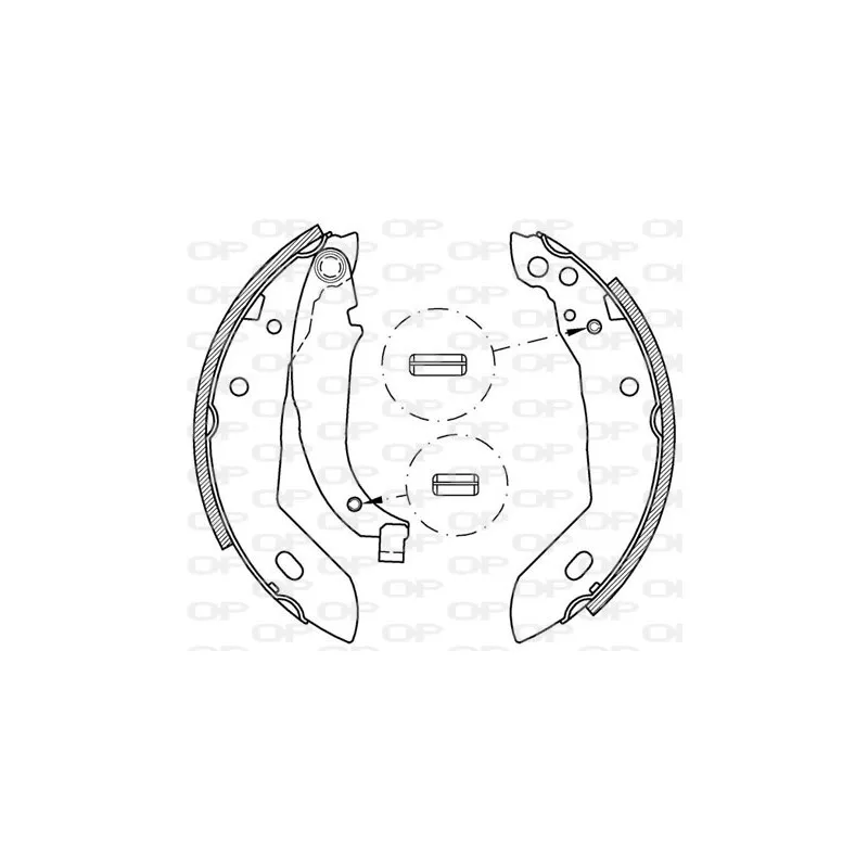 Jeu de mâchoires de frein OPEN PARTS BSA2030.00