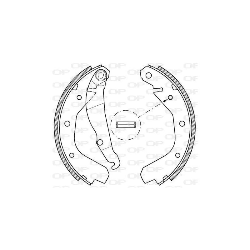 Jeu de mâchoires de frein OPEN PARTS BSA2034.00